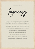 Synergy Word of Intention Framed print A3 (29.7 x 42 cm) Wood frame Linen paper