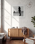 The Space We Share Framed print 70x70 cm / 28x28″ White frame in interior
