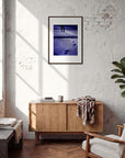 The Unwritten Path Framed print 50x70 cm / 20x28″ Dark wood frame in interior