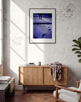 The Unwritten Path Framed print 60x80 cm / 24x32″ Dark wood frame in interior