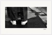 This is Where He Stood Framed print 50x70 cm / 20x28″ White frame 14
