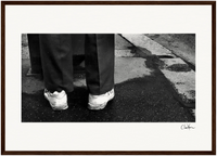 This is Where He Stood Framed print 60x90 cm / 24x36″ Dark wood frame 43