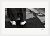 This is Where He Stood Framed print 70x100 cm / 28x40″ White frame 18