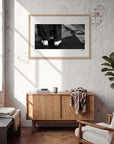 This is Where He Stood Framed print 70x100 cm / 28x40″ Wood frame in interior