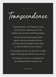 Transcendence Word of Intention Framed print 21x29.7 cm / 8x12" White frame Carbon paper
