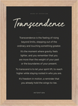 Transcendence Word of Intention Framed print 21x29.7 cm / 8x12" Wood frame Carbon paper