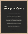 Transcendence Word of Intention Framed print 40x50 cm / 16x20″ Wood frame Carbon paper
