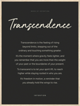 Transcendence Word of Intention Framed print 60x80 cm / 24x32″ Wood frame Carbon paper