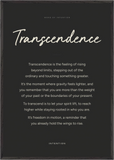 Transcendence Word of Intention Framed print 70x100 cm / 28x40″ Black frame Carbon paper