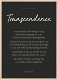 Transcendence Word of Intention Framed print A2 (42 x 59.4 cm) Wood frame Carbon paper