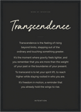 Transcendence Word of Intention Framed print A3 (29.7 x 42 cm) Black frame Carbon paper