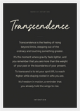 Transcendence Word of Intention Framed print A3 (29.7 x 42 cm) White frame Carbon paper