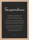 Transcendence Word of Intention Framed print A3 (29.7 x 42 cm) Wood frame Carbon paper