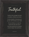 Truthful Word of Intention Framed print 13x18 cm / 5x7″ Black frame Carbon paper