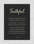 Truthful Word of Intention Framed print 13x18 cm / 5x7″ White frame Carbon paper
