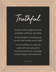 Truthful Word of Intention Framed print 13x18 cm / 5x7″ Wood frame Carbon paper