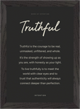 Truthful Word of Intention Framed print 21x29.7 cm / 8x12" Black frame Carbon paper