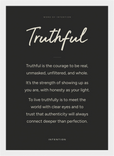 Truthful Word of Intention Framed print 21x29.7 cm / 8x12" White frame Carbon paper
