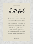 Truthful Word of Intention Framed print 21x29.7 cm / 8x12" White frame Linen paper