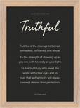 Truthful Word of Intention Framed print 21x29.7 cm / 8x12" Wood frame Carbon paper