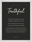 Truthful Word of Intention Framed print 30x40 cm / 12x16″ White frame Carbon paper