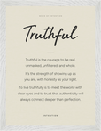 Truthful Word of Intention Framed print 30x40 cm / 12x16″ White frame Linen paper