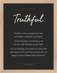 Truthful Word of Intention Framed print 30x40 cm / 12x16″ Wood frame Carbon paper