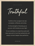Truthful Word of Intention Framed print 30x40 cm / 12x16″ Wood frame Carbon paper
