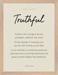 Truthful Word of Intention Framed print 30x40 cm / 12x16″ Wood frame Linen paper