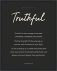 Truthful Word of Intention Framed print 40x50 cm / 16x20″ Black frame Carbon paper