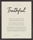 Truthful Word of Intention Framed print 40x50 cm / 16x20″ Black frame Linen paper