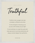 Truthful Word of Intention Framed print 40x50 cm / 16x20″ White frame Linen paper