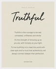 Truthful Word of Intention Framed print 40x50 cm / 16x20″ White frame Linen paper