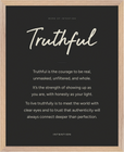 Truthful Word of Intention Framed print 40x50 cm / 16x20″ Wood frame Carbon paper