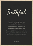 Truthful Word of Intention Framed print 50x70 cm / 20x28″ Wood frame Carbon paper