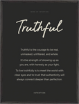Truthful Word of Intention Framed print 60x80 cm / 24x32″ Black frame Carbon paper