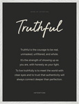 Truthful Word of Intention Framed print 60x80 cm / 24x32″ White frame Carbon paper