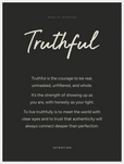 Truthful Word of Intention Framed print 60x80 cm / 24x32″ White frame Carbon paper