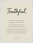 Truthful Word of Intention Framed print 60x80 cm / 24x32″ White frame Linen paper