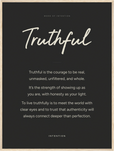 Truthful Word of Intention Framed print 60x80 cm / 24x32″ Wood frame Carbon paper