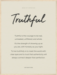 Truthful Word of Intention Framed print 60x80 cm / 24x32″ Wood frame Linen paper