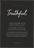 Truthful Word of Intention Framed print 70x100 cm / 28x40″ Black frame Carbon paper