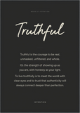 Truthful Word of Intention Framed print 70x100 cm / 28x40″ Black frame Carbon paper
