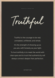 Truthful Word of Intention Framed print 70x100 cm / 28x40″ Wood frame Carbon paper