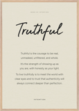 Truthful Word of Intention Framed print 70x100 cm / 28x40″ Wood frame Linen paper