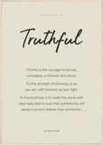 Truthful Word of Intention Framed print 70x100 cm / 28x40″ Wood frame Linen paper