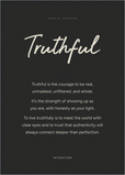 Truthful Word of Intention Framed print A1 (59.4 x 84.1 cm) Black frame Carbon paper