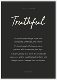 Truthful Word of Intention Framed print A1 (59.4 x 84.1 cm) White frame Carbon paper