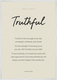 Truthful Word of Intention Framed print A1 (59.4 x 84.1 cm) White frame Linen paper