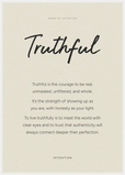Truthful Word of Intention Framed print A1 (59.4 x 84.1 cm) White frame Linen paper